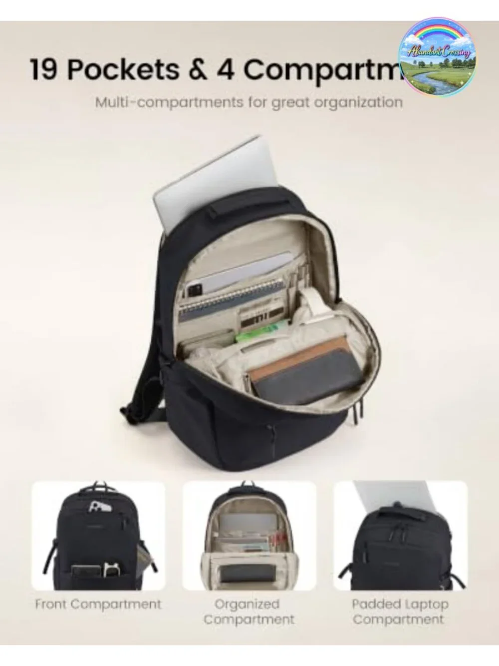 LOVEVOOK Laptop Backpack 15.6Inch Water Resistant Work Travel Computer Bag